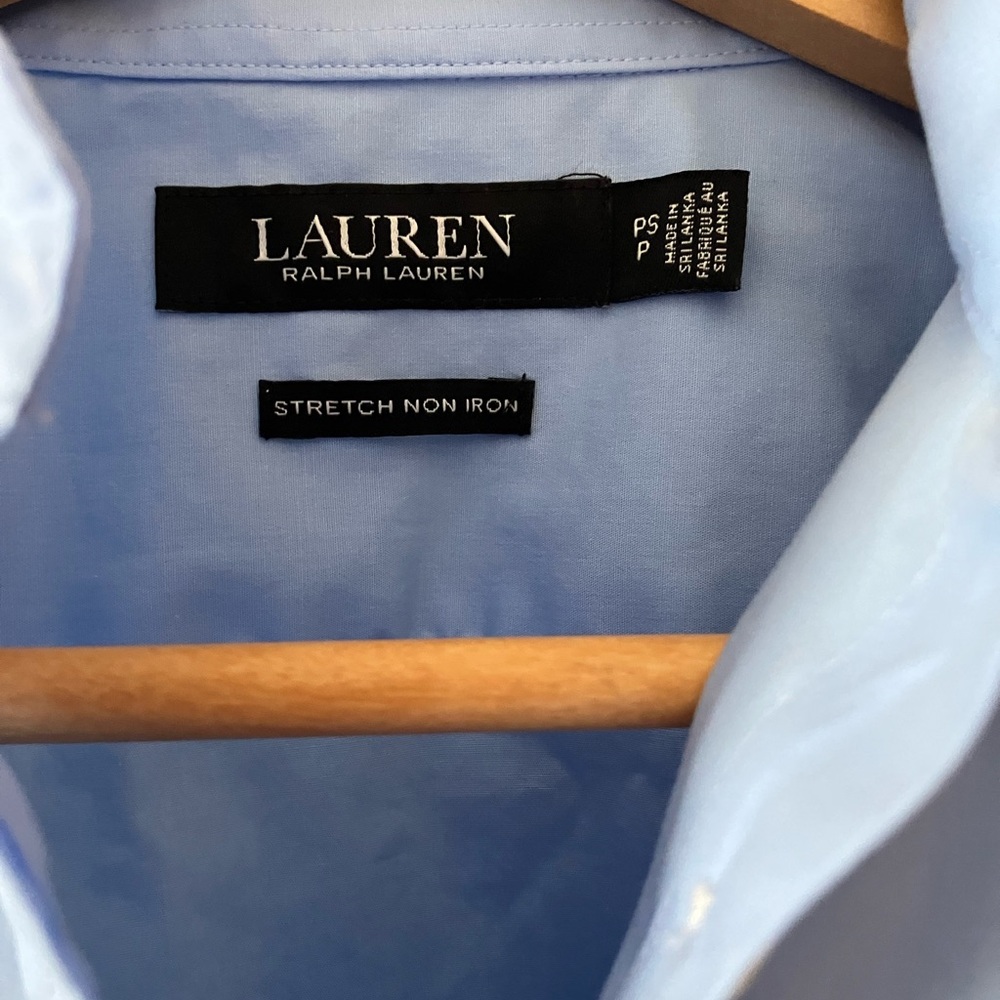 Ralph Lauren sky blue petite small young men’s button down shirt. Never worn. A - Picture 2 of 3